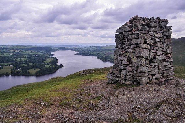 The vast viewpoint standing alongside Hallin Fell's trig point.