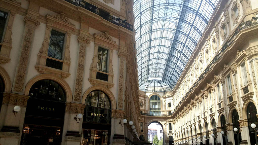 The Galleria Vittorio Emanuele II, also found in the Piazza del Duomo.