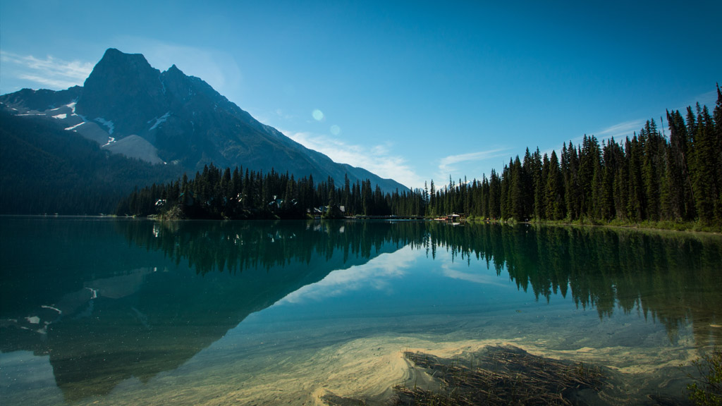 One of the best mornings in memory - a stroll around a picture-perfect scene at Emerald Lake.