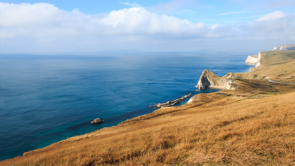 Spectacular views of the English channel with the destination in-sight